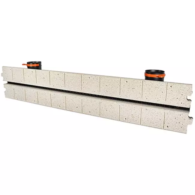 Ergovent instucbaar frameloos lijnrooster 1050 mm met aansluitdiameter 75 mm - modulair - 1 sleuf
